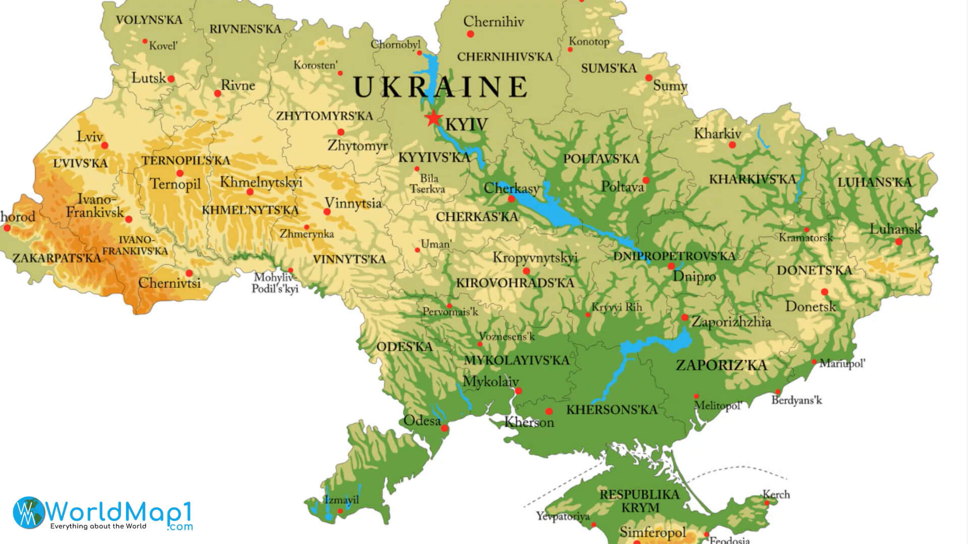 Donetsk Carte Ukraine